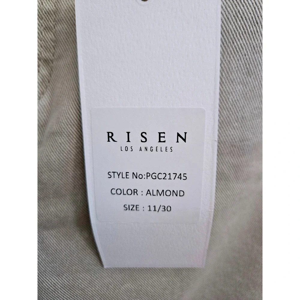 Risen Wide Leg Jeans Womens 11/30 Khaki NWT Fold Over Waist High Rise Relaxed